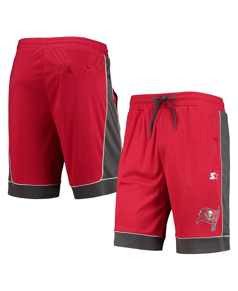 Men's Starter Red, Pewter Tampa Bay Buccaneers Fan Favorite Fashion Shorts