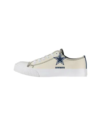 Women's Foco Cream Dallas Cowboys Low Top Canvas Shoes