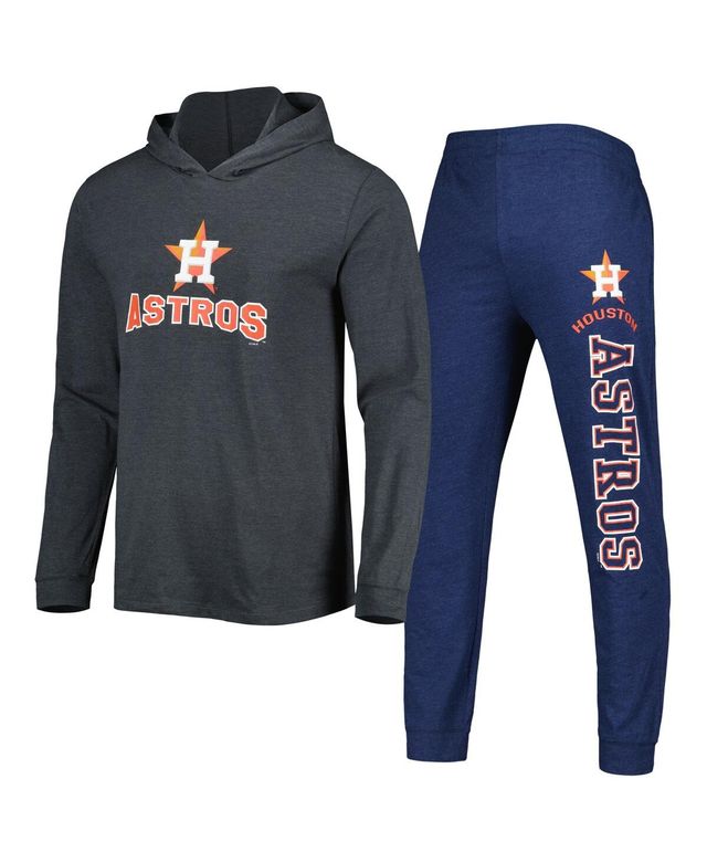 Men's Concepts Sport Heather Navy and Charcoal Houston Astros Meter Hoodie Joggers Set