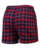 Men's Concepts Sport Navy and Red New England Patriots Ledger Flannel Boxers