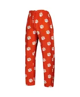 Men's Concepts Sport Orange Clemson Tigers Logo Flagship Allover Print Pants