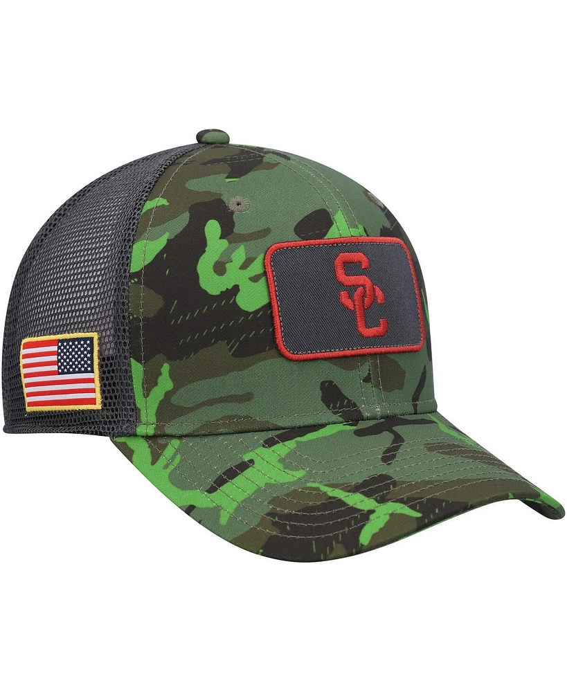 Men's Nike Camo, Black Usc Trojans Classic99 Veterans Day Trucker Snapback Hat