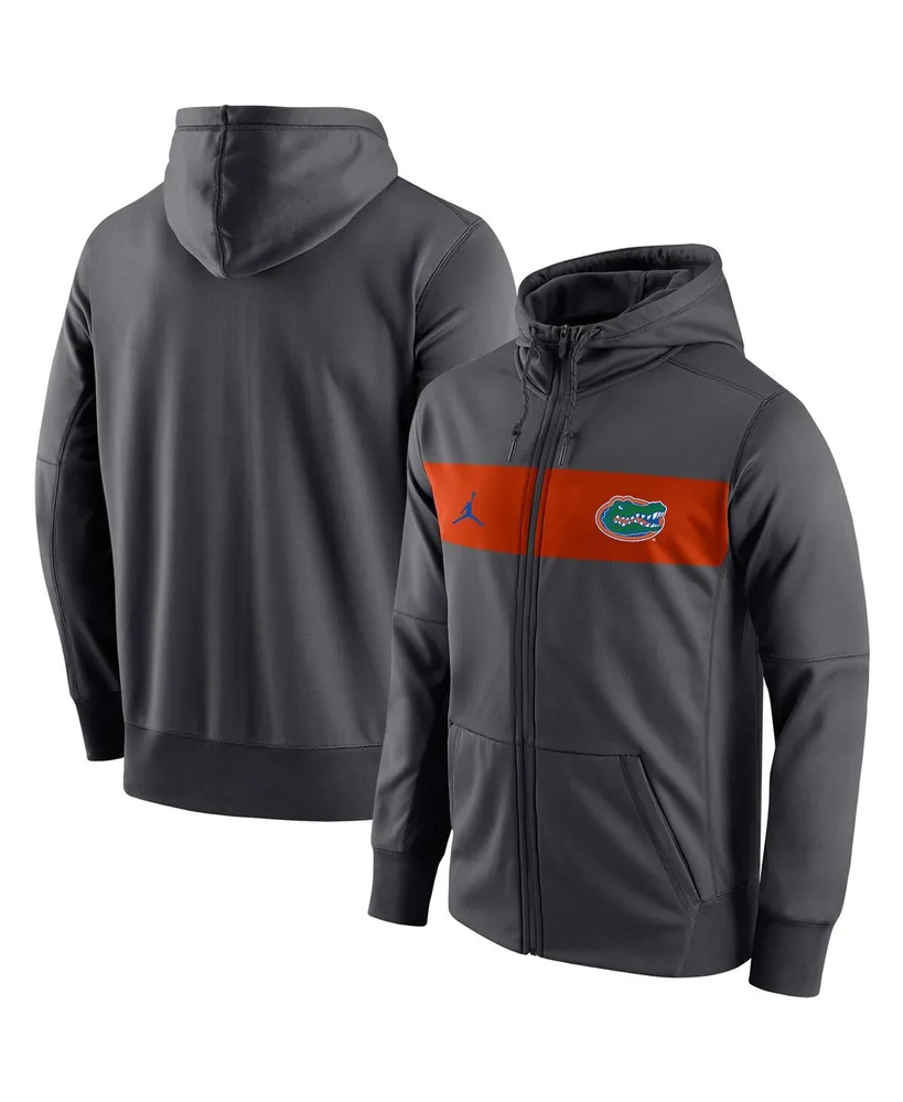 Men's Jordan Anthracite Florida Gators Logo Performance Full-Zip Hoodie