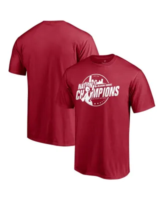 Men's Fanatics Crimson Oklahoma Sooners 2021 Ncaa Softball Women's College World Series Champions Steal T-shirt