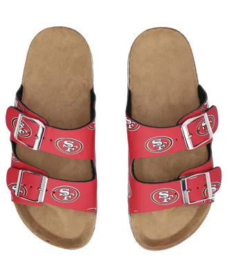 Women's Foco San Francisco 49ers Mini Print Double-Buckle Sandals