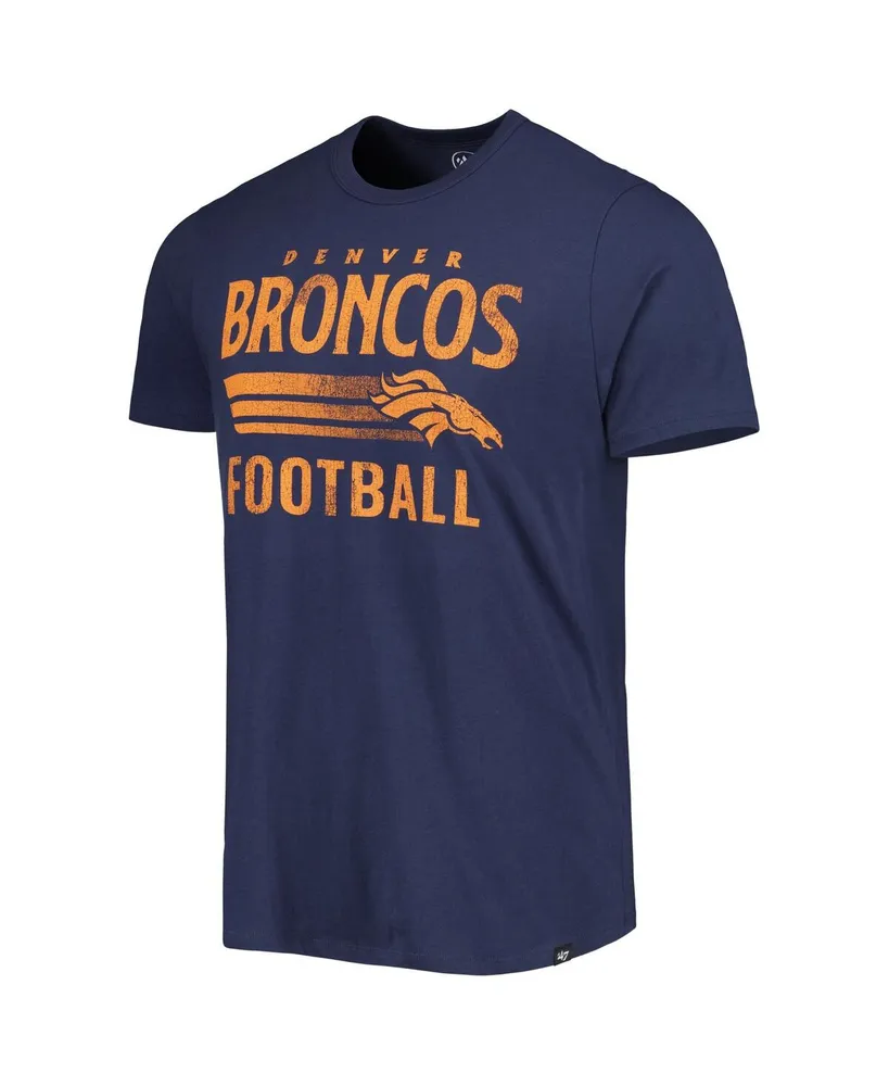 Men's '47 Brand Navy Denver Broncos Wordmark Rider Franklin T-shirt