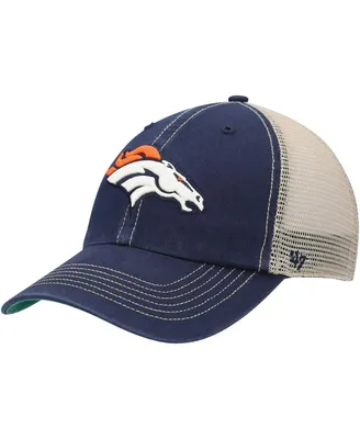 Men's '47 Brand Navy, Natural Denver Broncos Trawler Trucker Clean Up Snapback Hat