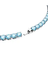 Swarovski Crystal Round Cut Matrix Tennis Necklace