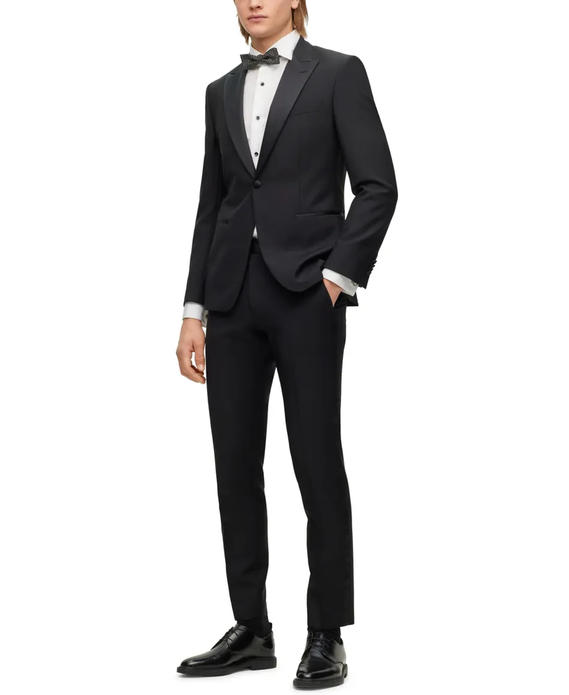 Boss by Hugo Boss Men's Slim-Fit Tuxedo Wool Mohair Suit, 2 Piece Suit