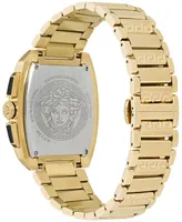 Versace Men's Swiss Chronograph Dominus Gold Ion Plated Bracelet Watch 42x50mm