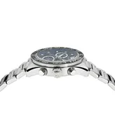 Versace Men's Swiss Chronograph Greca Dome Stainless Steel Bracelet Watch 43mm