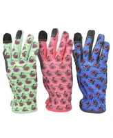 G & F Products 3 Pair Value Pack Women All Purpose gardening Gloves assorted colors - Assorted Pre