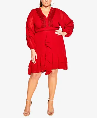 City Chic Plus Sweetheart Mini Dress