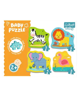 Trefl Baby Classic Puzzle- Animals on The Safari 18 Piece - 4 in 1 Set