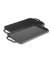 Lodge Cast Iron Chef Collection 10" Chef Style Rectangle Reversible Grill, Griddle Cookware