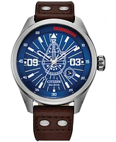 Citizen Eco-Drive Men's Star Wars Han Solo Brown Leather Strap Watch 43mm