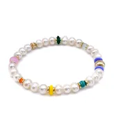 Bowood Lane Non-Tarnishing Gold Filled Balls and Freshwater Pearls Stretch Bracelet