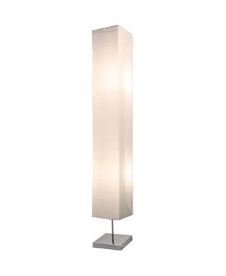 Honors Floor Lamp Paper And Chrome Standing Lamp -(1-Pack)