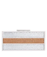 Nina Color Block Crystal Minaudiere Mini Clutch