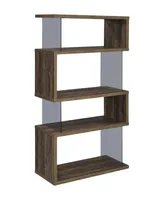 Coaster Home Furnishings 63" Glass 4-Shelf Bookcase with Glass Panels