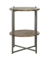 Coaster Home Furnishings Round Accent Table with Open Shelf