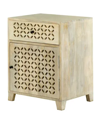 Coaster Home Furnishings Medium Density Fiberboard and Mango Wood 1-Door Accent Cabinet