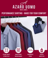 Azaro Uomo Men's Geometric Four-Way Stretch Button Down Shirt