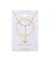 Unwritten 14K Gold Flash-Plated Cubic Zirconia Butterfly Y-Necklace