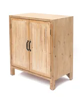 Luxen Home 31.89" Medium Density Fiberboard, Wood 2-Door Storage Cabinet