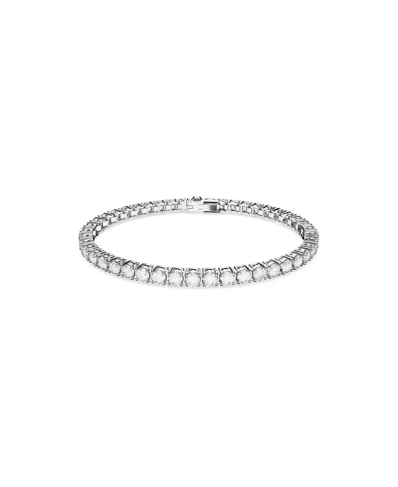 Swarovski Crystal Round Cut Matrix Tennis Bracelet