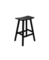 WestinTrends Outdoor Patio Adirondack Bar Height Stool Saddle Seat Chair