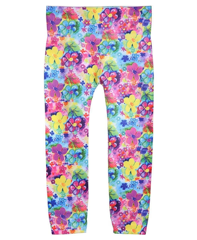 MeMoi Girls Spring Fever Seamless Flower Leggings