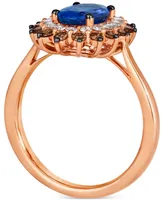 Le Vian Blueberry Tanzanite (1 ct. t.w.), Chocolate Diamonds (1/3 ct. t.w.) & Nude Diamonds (1/4 ct. t.w.) Statement Ring in 14k Rose Gold