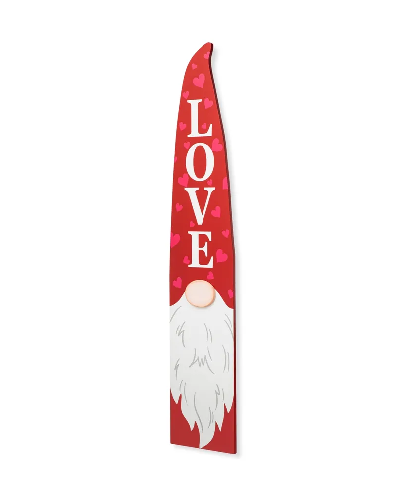 Glitzhome 42" H Valentine's Wooden Gnome Porch Decor