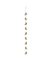 Glitzhome 8.5' Faux Copper Patina Finish Fish Shaped Rain Chain with V-Shaped Gutter Clip