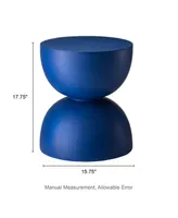 Glitzhome 17.75'' H Multi-Functional Magnesium Oxide Cobalt Garden Stool or Planter Stand or Accent Table