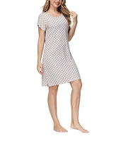 Beautyrest Women's Printed Crew Neck Sleepshirt Nightgown