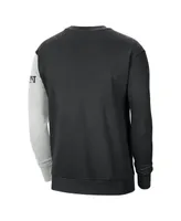 Men's Nike Black, Heather Gray Golden State Warriors Courtside Versus Force & Flight Pullover Sweatshirt