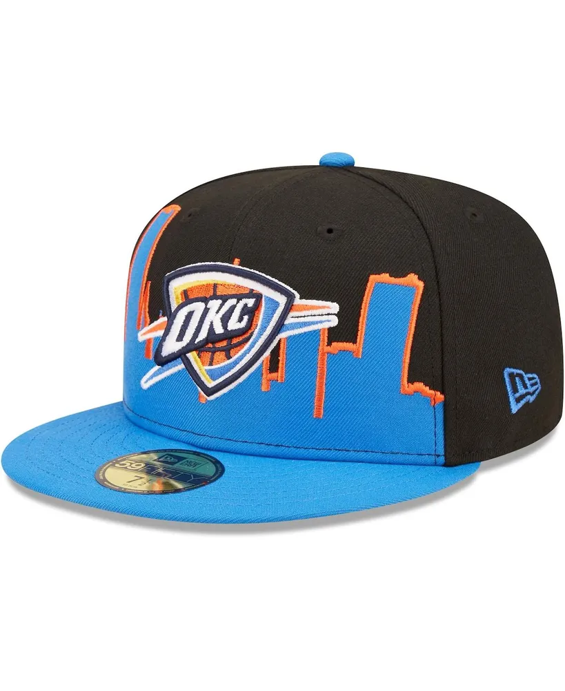 Men's New Era Blue, Black Oklahoma City Thunder 2022 Tip-Off 59FIFTY Fitted Hat