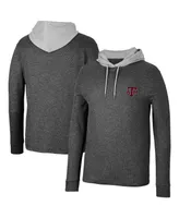 Men's Colosseum Black Texas A&M Aggies Ballot Waffle-Knit Thermal Long Sleeve Hoodie T-shirt