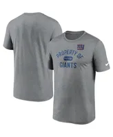 Men's Nike Heathered Charcoal New York Giants Property Of Legend Performance T-shirt