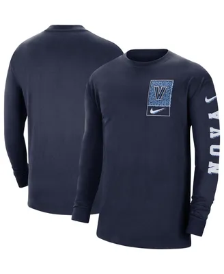 Men's Nike Navy Villanova Wildcats Seasonal Max90 2-Hit Long Sleeve T-shirt