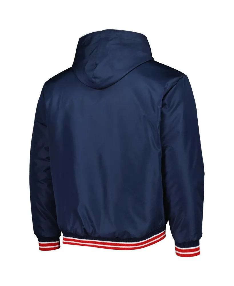 Men's Jh Design Navy St. Louis Cardinals Reversible Fleece Full-Snap Hoodie Jacket