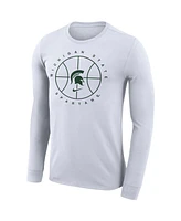 Men's Nike White Michigan State Spartans Basketball Icon Legend Performance Long Sleeve T-shirt