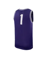 Men's Nike #1 Purple Tcu Horned Frogs Team Replica Basketball Jersey