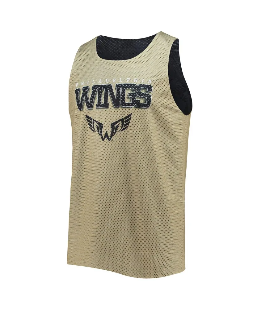 Men's Foco Black, Gold Philadelphia Wings Reversible Mesh Tank Top