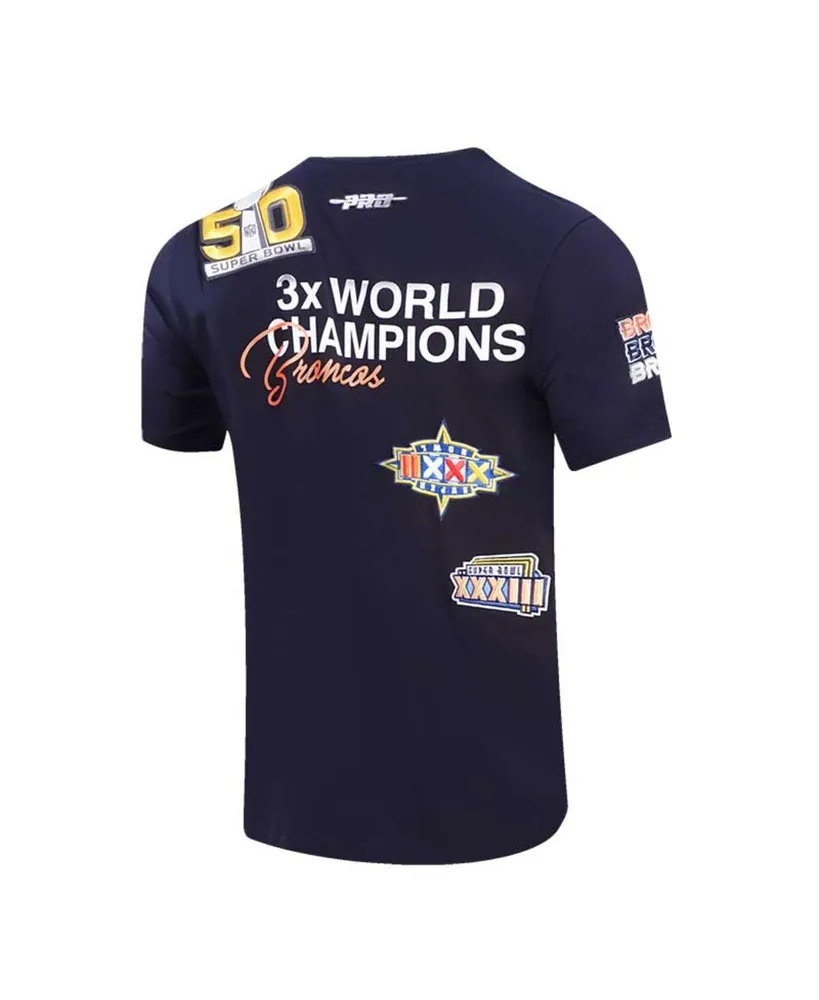 Men's Pro Standard Navy Denver Broncos Championship T-shirt