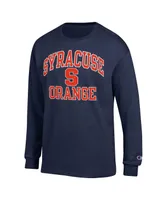 Men's Champion Navy Syracuse Orange High Motor Long Sleeve T-shirt