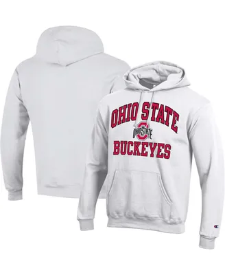 Men's Champion White Ohio State Buckeyes High Motor Pullover Hoodie