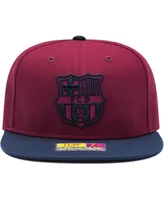 Men's Burgundy, Navy Barcelona America's Game Fitted Hat